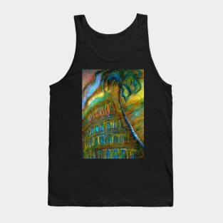 Landscape with A Palm Tree in A Sand Storm Tank Top